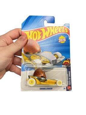 Hot Wheels Eggshelleracer Yellow Toy Car – 2026 Collectible